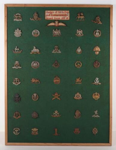 Display Board of British Military Badges