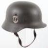 Waffen-SS Double Decal Steel Combat Helmet