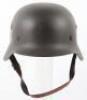 Waffen-SS Double Decal Steel Combat Helmet - 11