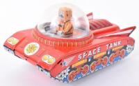 Yoshiya (KO) Space Tank tinplate friction driven Space toy, 1960s
