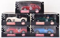 Five Ninco Model Racing Slot Cars