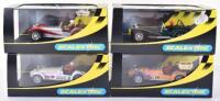 Four Scalextric Caterham 7 Boxed Cars