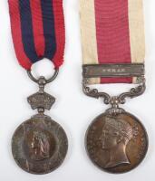 Victorian Indian General Service Medal & Abyssinia War Medal Pair Royal Navy