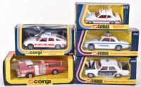 Five Boxed Corgi Toys Emergency Vehicles