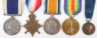 Royal Navy WW1 Medal Trio and Edward VII Long Service Good Conduct Group