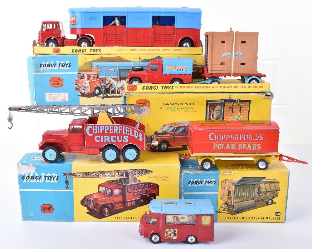 Chipperfields Circus Models Five Corgi Toys Chipperfield’s Circus Models