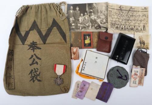 WW2 Japanese Order of the Rising Sun 8th Class Grouping