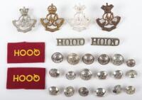 Grouping of Badges and Insignia of the Queens Own Oxfordshire Hussars
