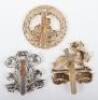 3x Anodised Aluminium British Infantry Regiments Cap Badges - 2