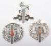 3x Anodised Aluminium British Infantry Regiments Cap Badges - 2