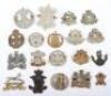 19x Victorian and Early Pattern British Infantry Regiments Cap Badges - 2