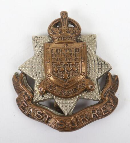 Rare WW1 13th (Wandsworth) Service Battalion East Surrey Regiment Cap Badge