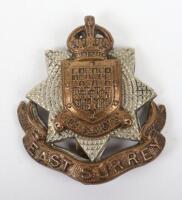 Rare WW1 13th (Wandsworth) Service Battalion East Surrey Regiment Cap Badge