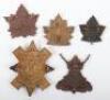 5x Canadian C.E.F Cap & Headdress Badges - 2
