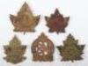 5x Canadian C.E.F Cap Badges - 2