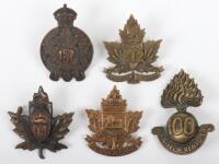 5x Canadian C.E.F Cap Badges