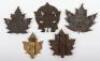5x Canadian C.E.F Cap Badges - 2