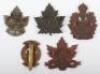 5x Canadian C.E.F Cap Badges - 2