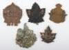 5x Canadian C.E.F Cap Badges - 2
