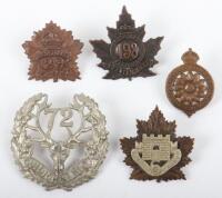 5x Canadian C.E.F Cap Badges