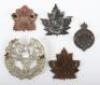 5x Canadian C.E.F Cap Badges - 2