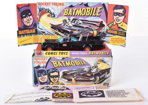 Boxed Corgi Toys 1st issue 267 Rocket Firing Batmobile