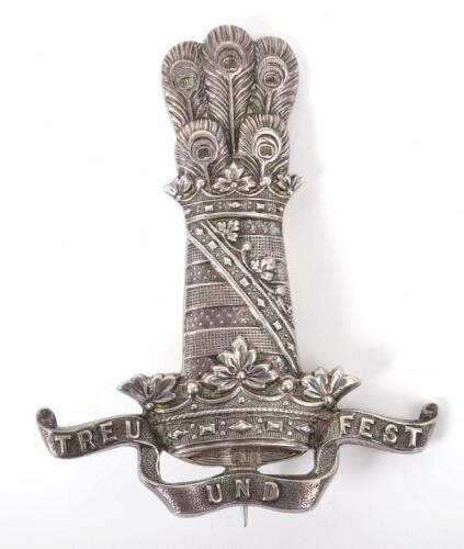 Hallmarked Silver 11th (Prince Albert&rsquo;s Own) Hussars Sleeve Badge