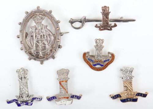 Good Selection of 11th (Prince Albert&rsquo;s Own) Hussars Sweetheart Brooches