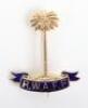 9ct Gold and Enamel Royal West African Frontier Force (R.W.A.F.F) Sweetheart Brooch - 2