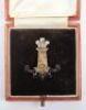 Fine Quality 9ct Gold and Enamel 11th (Prince Albert&rsquo;s Own) Hussars Sweetheart Brooch