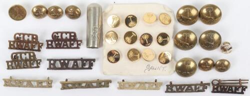 Grouping of West African Frontier Force and Royal West African Frontier Force Badges and Buttons