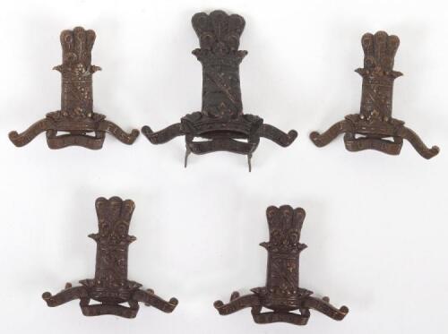 British Officers Service Dress Bronze Cap and Collar Badge Set of the 11th (Prince Albert&rsquo;s Own) Hussars