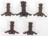 British Officers Service Dress Bronze Cap and Collar Badge Set of the 11th (Prince Albert&rsquo;s Own) Hussars