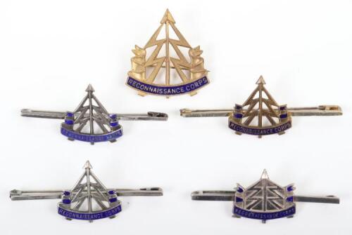 5x WW2 Reconnaissance Corps Sweetheart Brooches