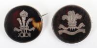 2x 10th Royal Hussars Tortoise Shell Sweetheart Brooches