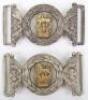 2x Victorian Levee Pattern Sword Waist Belt Buckles
