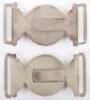2x Victorian Levee Pattern Sword Waist Belt Buckles - 2