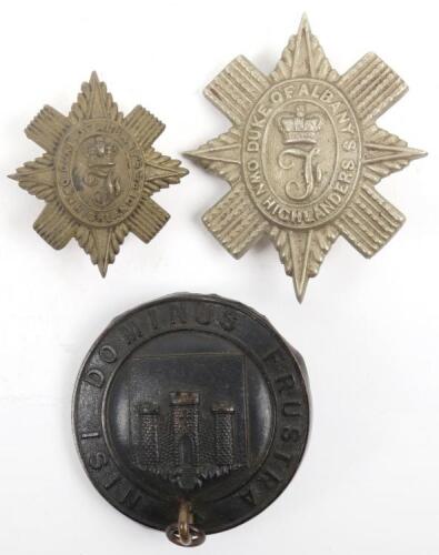 Scottish Duke of Albany&rsquo;s Own Highlanders Pouch Badge