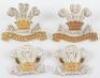 2x 10th Royal Hussars Officers Cap Badges