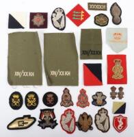 Selection of British Cavalry Cloth Badges and Insignia