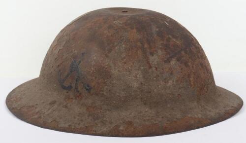 Great War Hood Battalion Royal Naval Division Steel Helmet Shell