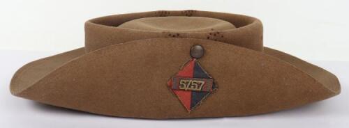 WW2 British 5th Heavy Battery 57th Regiment Royal Artillery Slouch Hat