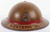 WW2 British National Fire Service Company Officers Western No 1 District (Scotland) Steel Helmet