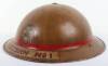 WW2 British National Fire Service Company Officers Western No 1 District (Scotland) Steel Helmet - 4