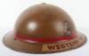 WW2 British National Fire Service Company Officers Western No 1 District (Scotland) Steel Helmet - 5