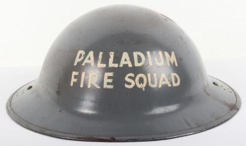 WW2 British Home Front Palladium Fire Squad Steel Helmet