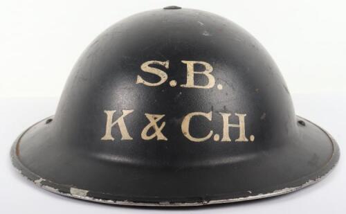 WW2 Kent & Canterbury Hospital Stretcher Bearers Steel Helmet