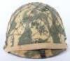 1st Gulf War Iraqi Camouflaged Helmet and Flag - 2