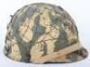 1st Gulf War Iraqi Camouflaged Helmet and Flag - 3
