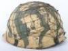 1st Gulf War Iraqi Camouflaged Helmet and Flag - 5
